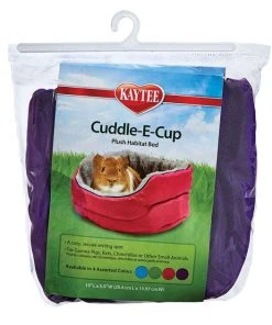 Kaytee Cuddle-E-Cup Plush Small Animal Bed, Color Varies