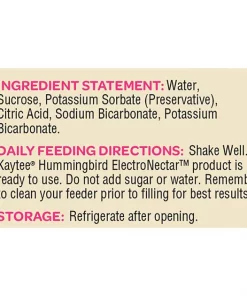 Kaytee Electro Nectar Hummingbird Food 12 Kaytee Electro Nectar Hummingbird Food -KAYTEE Sales Store 103515 pt5. SY630 V1577496115
