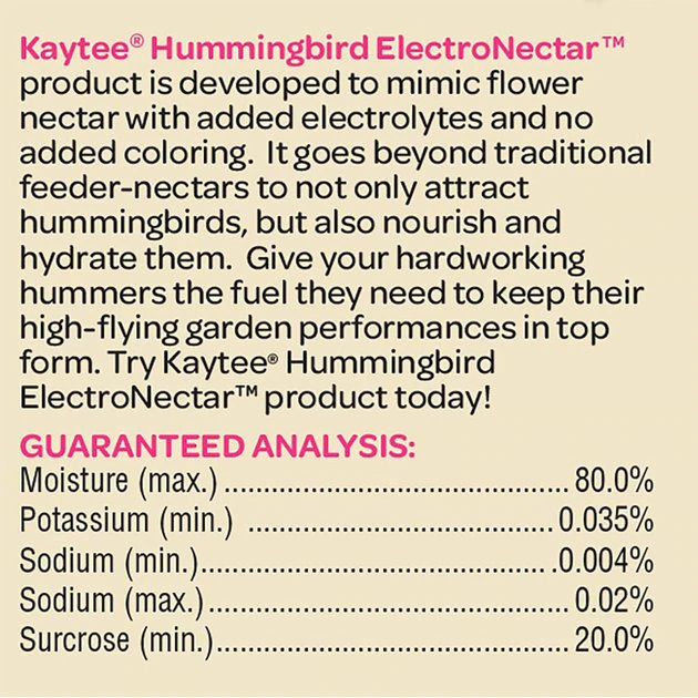 Kaytee Electro Nectar Hummingbird Food 7 Kaytee Electro Nectar Hummingbird Food - Image 7