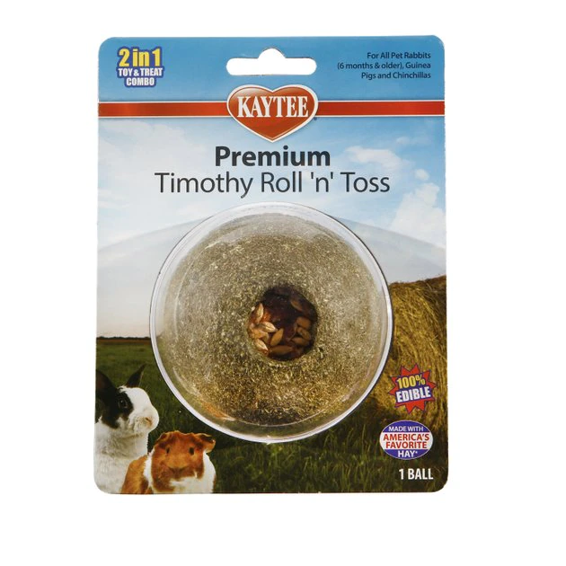 Kaytee Premium Timothy Roll 'n' Toss Small Animal Treats 1 Kaytee Premium Timothy Roll 'n' Toss Small Animal Treats