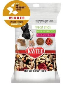 Kaytee Treat Stick with Superfoods Strawberry Flavor Small Animal Treats, 5.5-oz bag -KAYTEE Sales Store 199231 PT4. SY630 V1610755897