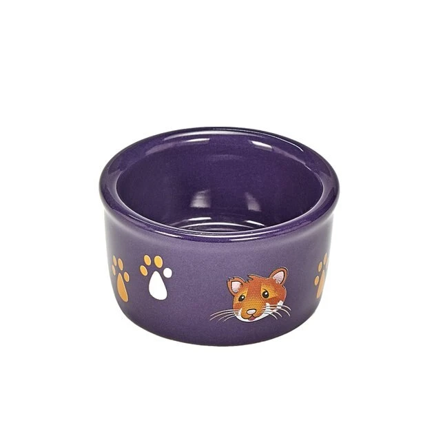 Kaytee Paw Print Hamster Food Bowl, Color Varies 1 Kaytee Paw Print Hamster Food Bowl, Color Varies