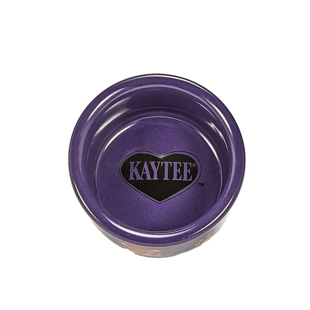 Kaytee Paw Print Hamster Food Bowl, Color Varies 2 Kaytee Paw Print Hamster Food Bowl, Color Varies - Image 2
