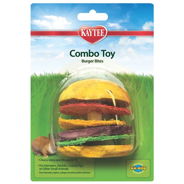Kaytee Burger Bites Combo Small Pet Toy 1 Kaytee Burger Bites Combo Small Pet Toy