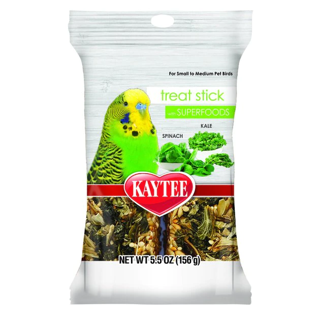 Kaytee Avian Superfood Treat Stick Spinach & Kale Bird Treat, 5.5-oz bag 1 Kaytee Avian Superfood Treat Stick Spinach & Kale Bird Treat, 5.5-oz bag