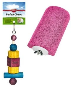 Kaytee Perfect Chews Hamster Toy & Kaytee Lava Ledge Small Animal Toy, 5.8-in