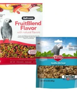 Kaytee Pet Shop 33 ZuPreem||Kaytee ZuPreem FruitBlend Flavor Parrot & Conure Food, 3.5-lb bag & Kaytee Forti-Diet Pro Health Healthy Bits Parrot Bird Treats, 4.5-oz bag