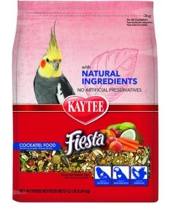 Kaytee Fiesta Natural Ingredients Cockatiel Bird Food, 4.5-lb bag