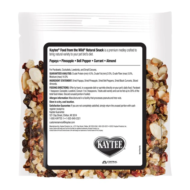 Kaytee Food from the Wild Medley Small Pet Bird Treats, 3-oz bag 2 Kaytee Food from the Wild Medley Small Pet Bird Treats, 3-oz bag - Image 2
