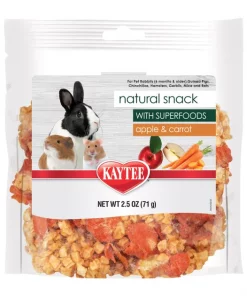 Kaytee Natural Snack with Superfoods Carrot & Apple Blend Small Pet Treats, 2.5-oz bag