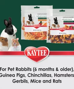 Kaytee Natural Snack with Superfoods Carrot & Apple Blend Small Pet Treats, 2.5-oz bag -KAYTEE Sales Store 537998 PT2. SY630 V1657658874