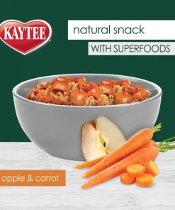Kaytee Natural Snack with Superfoods Carrot & Apple Blend Small Pet Treats, 2.5-oz bag -KAYTEE Sales Store 537998 PT3. SY630 V1657658874
