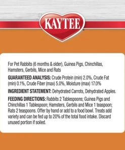 Kaytee Natural Snack with Superfoods Carrot & Apple Blend Small Pet Treats, 2.5-oz bag -KAYTEE Sales Store 537998 PT4. SY630 V1657658874