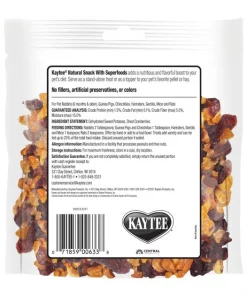 Kaytee Natural Snack with Superfoods Sweet Potato & Cranberry Blend Small Pet Treats, 3-oz bag 11 Kaytee Natural Snack with Superfoods Sweet Potato & Cranberry Blend Small Pet Treats, 3-oz bag -KAYTEE Sales Store 538014 PT5. SY630 V1657658874