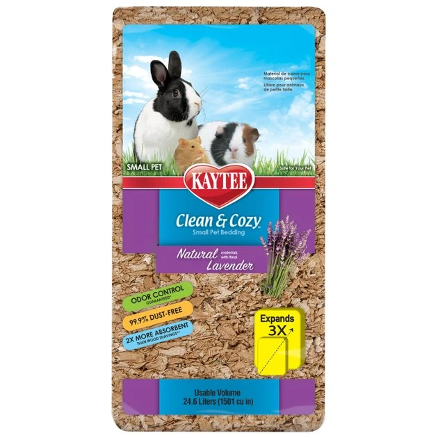 Kaytee Clean & Cozy Lavender Natural Small Pet Bedding, 24.6-litters 1 Kaytee Clean & Cozy Lavender Natural Small Pet Bedding, 24.6-litters
