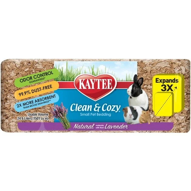 Kaytee Clean & Cozy Lavender Natural Small Pet Bedding, 24.6-litters 3 Kaytee Clean & Cozy Lavender Natural Small Pet Bedding, 24.6-litters - Image 3