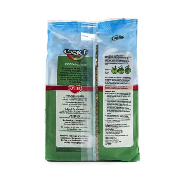 Kaytee Exact Rainbow Cockatiel Bird Food 7 Kaytee Exact Rainbow Cockatiel Bird Food - Image 7