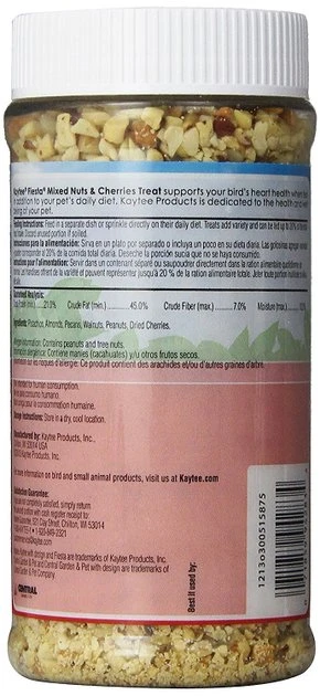 Kaytee Fiesta Mixed Nuts & Cherries Bird Treats 2 Kaytee Fiesta Mixed Nuts & Cherries Bird Treats - Image 2