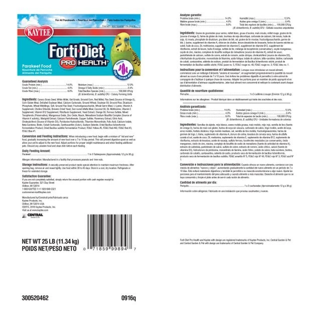 Kaytee Forti-Diet Pro Health Parakeet Food 7 Kaytee Forti-Diet Pro Health Parakeet Food - Image 7
